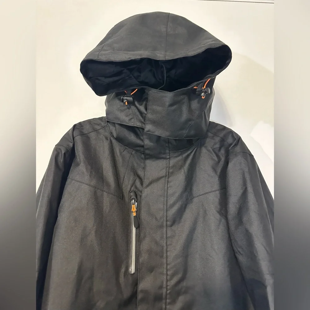 Portwest S555 Outcoach Waterproof PU Jacket with Stormflap and Packaway Hood Med
